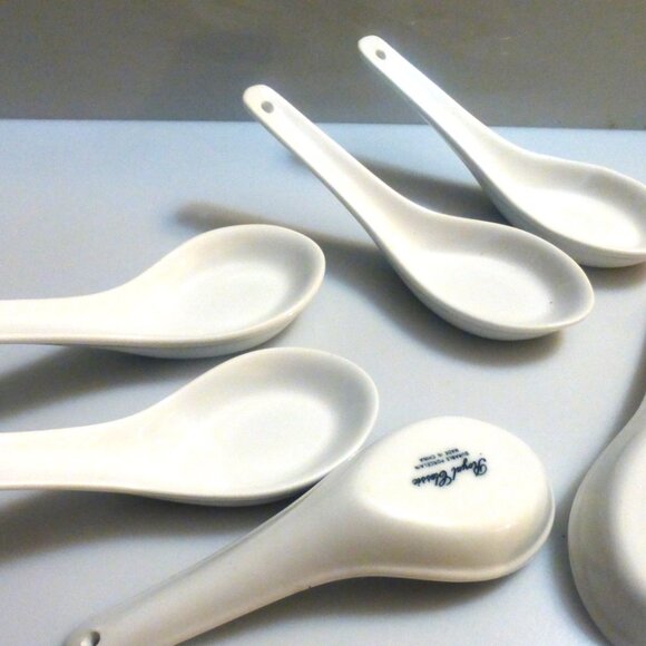 6x Royal Classic WON TON Soup SPOONS Durable Porcelain Chinse Spoons Jap… - Picture 2 of 9